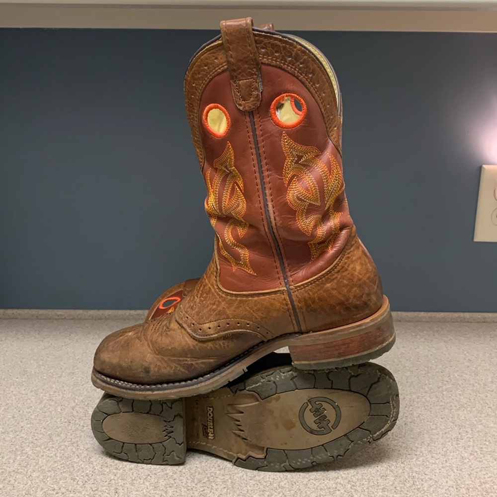 10D Double H Men's Mickey ICE Peanut Bison Wide Square Steel Toe Work Boot